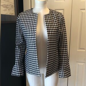 NWOT Talbots Navy White Houndstooth Jacket